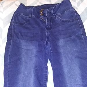 High waisted skinny jeans